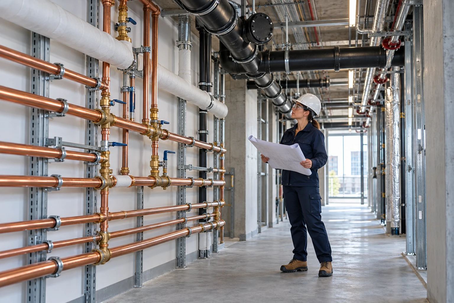 Building plumbing and water distribution systems